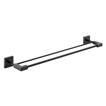 TOALHEIRO DUPLO PRETO FOSCO VERCCI PVD