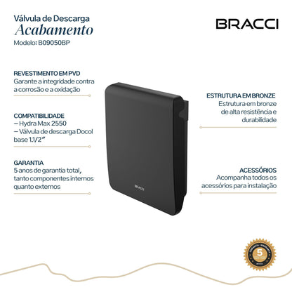 ACABAMENTO DE VALVULA DESCARGA HYDRA/DOCOL PRETO PVD
