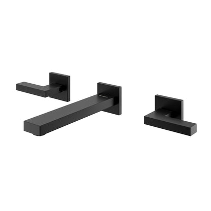 MISTURADOR PAREDE DUPLO COMANDO PRETO FOSCO PVD VERCCI