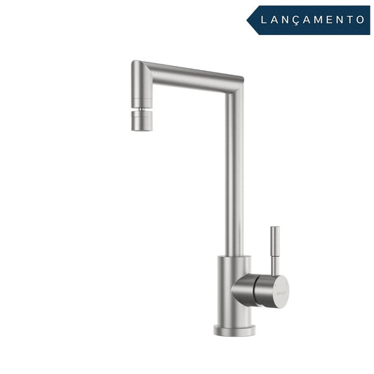 TORNEIRA MONOCOMANDO Q/F ST LOUISE BASIC AÇO ESCOVADO