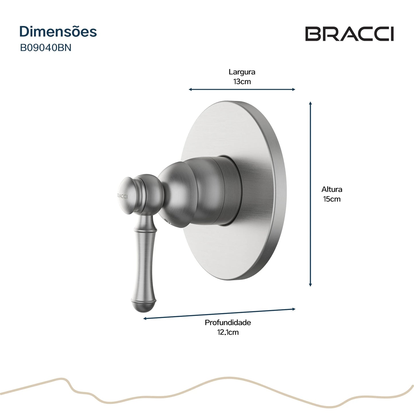 ACABAMENTO MONOCOMANDO DUCHA HIGIÊNICA CLÁSSICO AÇO ESCOVADO