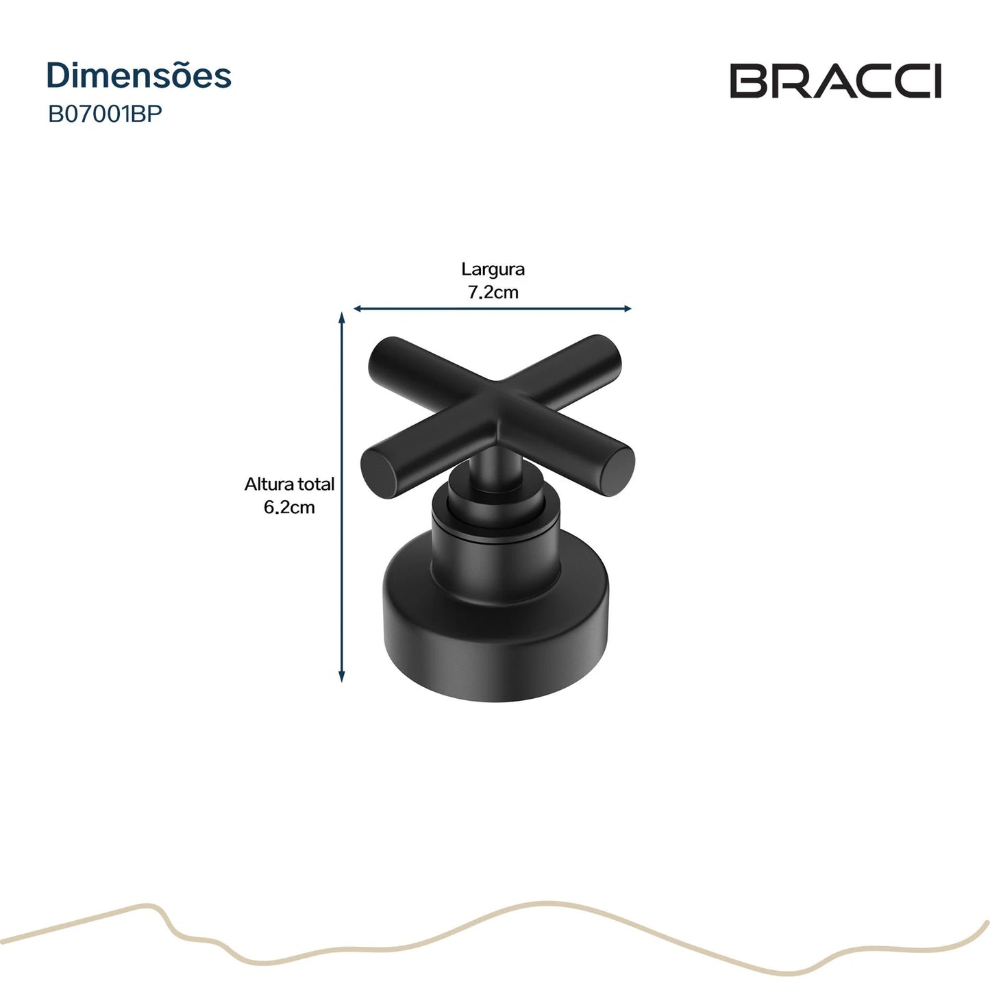 ACABAMENTO DE REGISTRO PRETO FOSCO