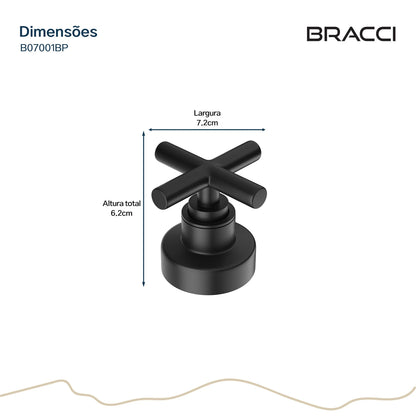 ACABAMENTO DE REGISTRO PRETO FOSCO