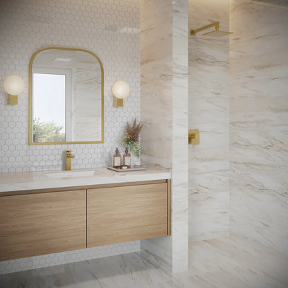 TORNEIRA MONOCOMANDO Q/F VERCCI SLIM BAIXO DOURADO ESCOVADO