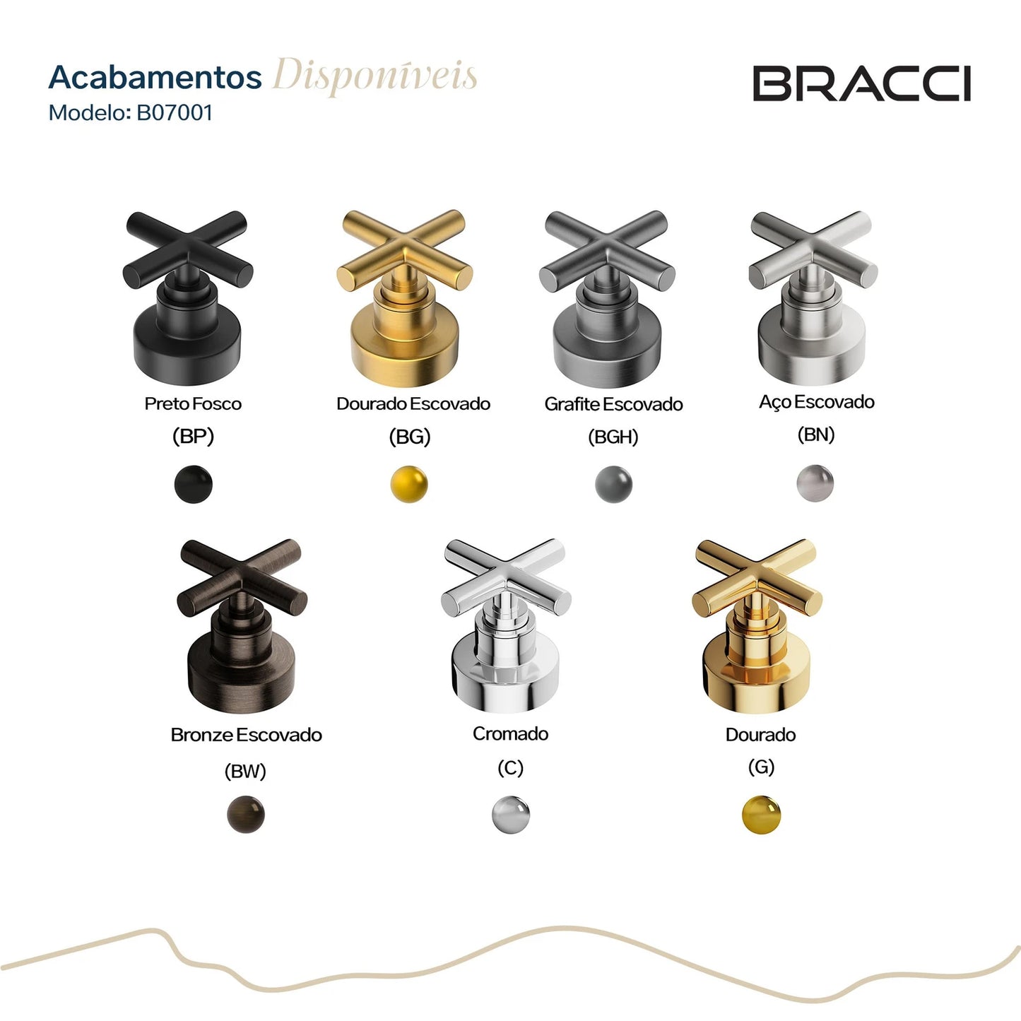 ACABAMENTO DE REGISTRO DOURADO ESCOVADO