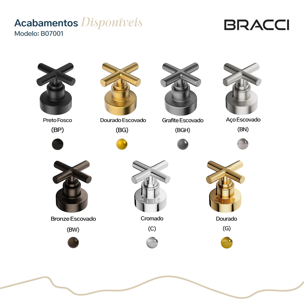 ACABAMENTO DE REGISTRO DOURADO ESCOVADO