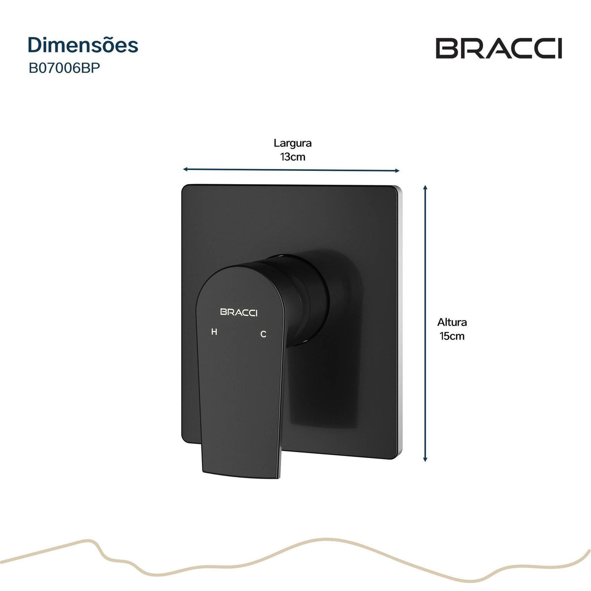 ACABAMENTO MONOCOMANDO CHUVEIRO PRETO FOSCO PVD