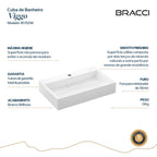 CUBA VIGGO 60CM BRANCO BRILHO