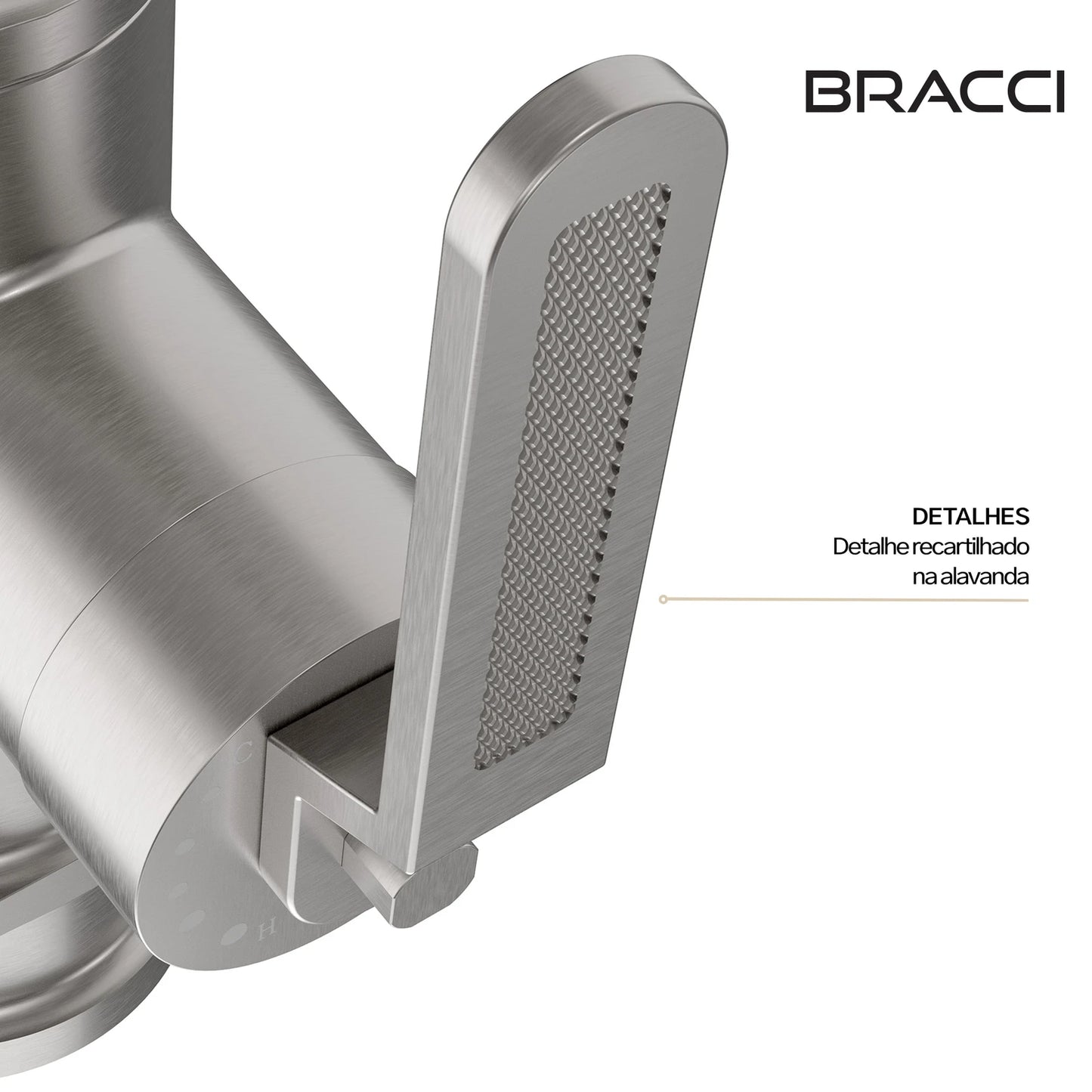 TORNEIRA MONOCOMANDO Q/F INDUSTRIAL AÇO ESCOVADO