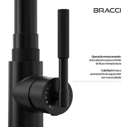 TORNEIRA MONOCOMANDO Q/F ALLURE PRETO FOSCO