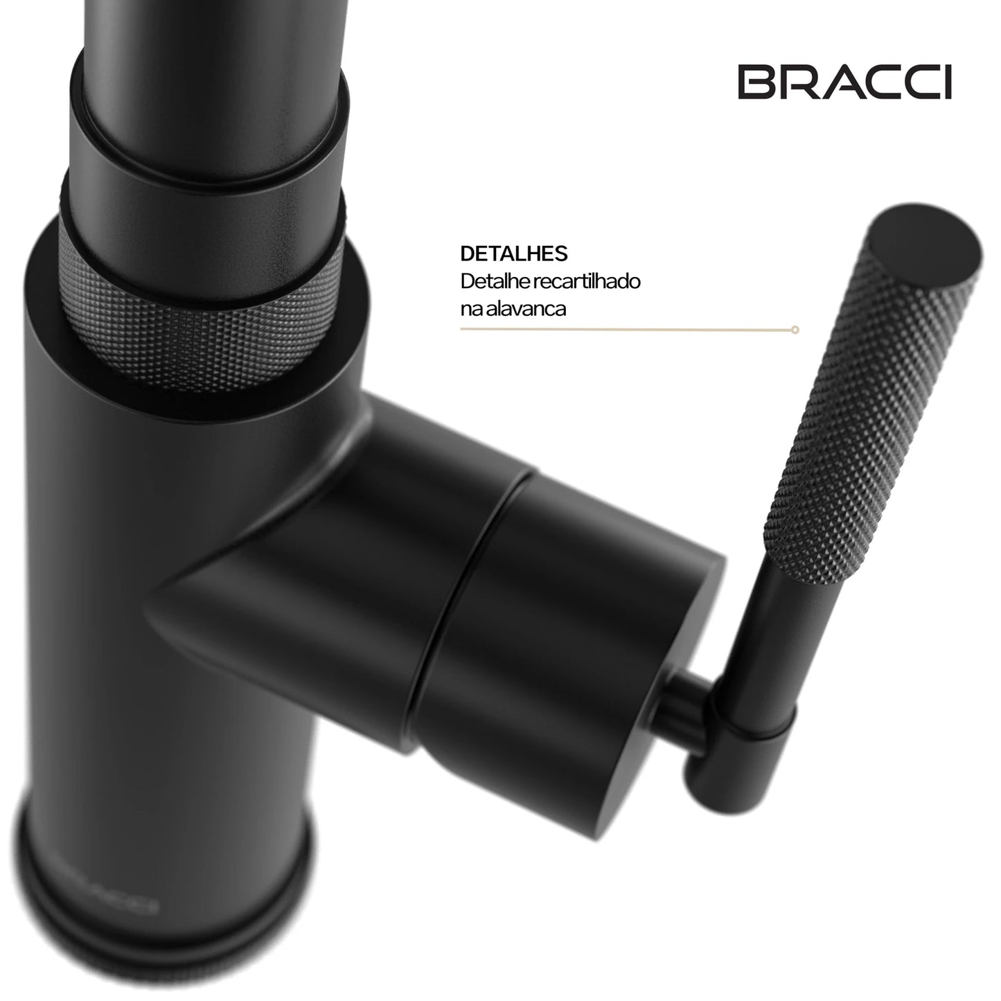 TORNEIRA MONOCOMANDO Q/F ALLURE PRETO FOSCO