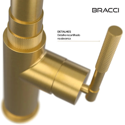 TORNEIRA MONOCOMANDO Q/F ALLURE DOURADO ESCOVADO