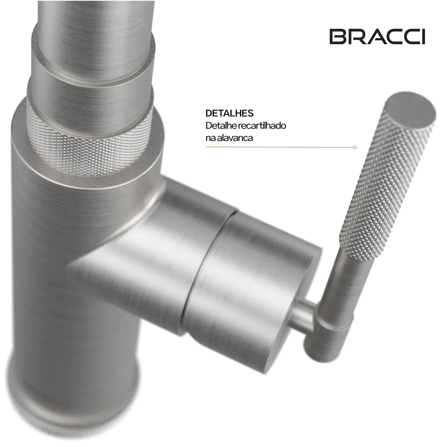 TORNEIRA MONOCOMANDO Q/F ALLURE AÇO ESCOVADO