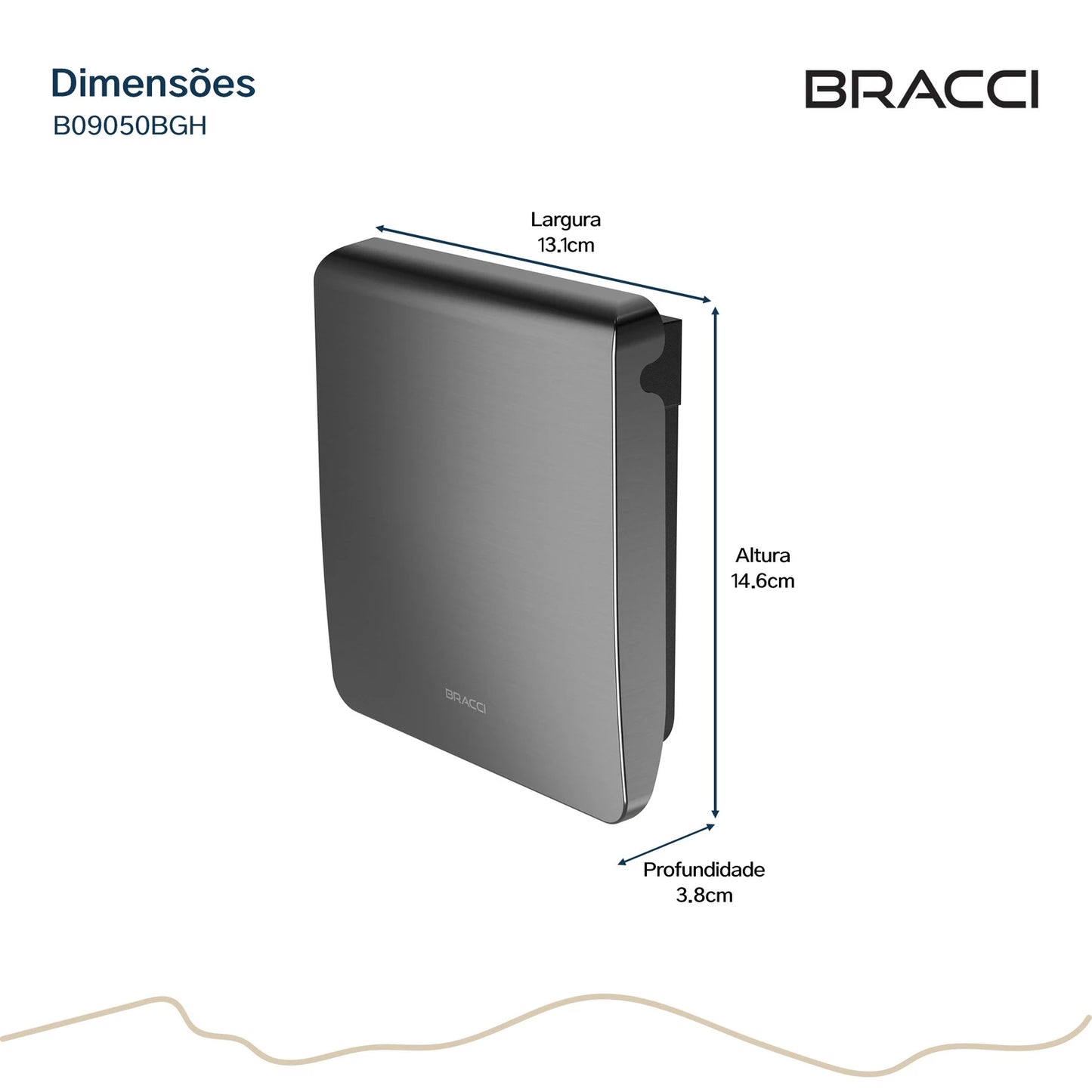 ACABAMENTO DE VALVULA DESCARGA HYDRA/DOCOL GRAFITE ESCOVADO