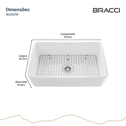 CUBA FARM SINK EM FIRECLAY 76 CM