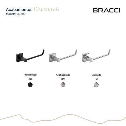 PORTA PAPEL HIGIÊNICO ESSENCE AÇO ESCOVADO