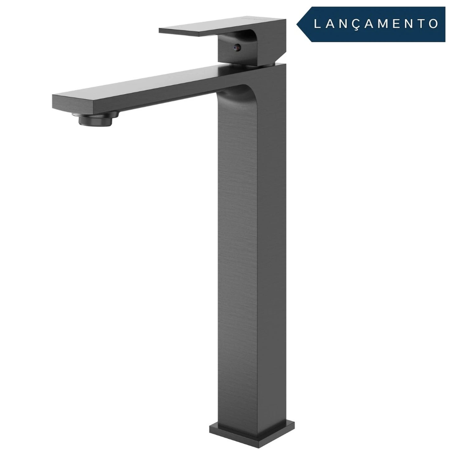 TORNEIRA MONOCOMANDO Q/F VERCCI SLIM ALTO GRAFITE ESCOVADO