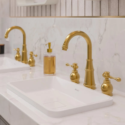 TORNEIRA DUPLO COMANDO Q/F ST CLAIRE DOURADO ESCOVADO