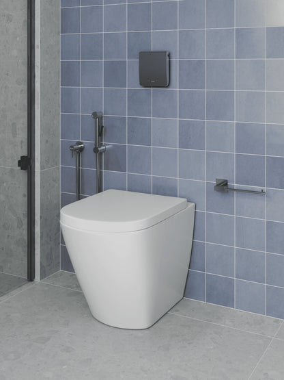 PORTA PAPEL HIGIÊNICO GRAFITE ESCOVADO PRETO VERCCI