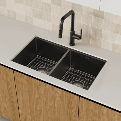 CUBA DE COZINHA DUPLA QUARTZO  79CM