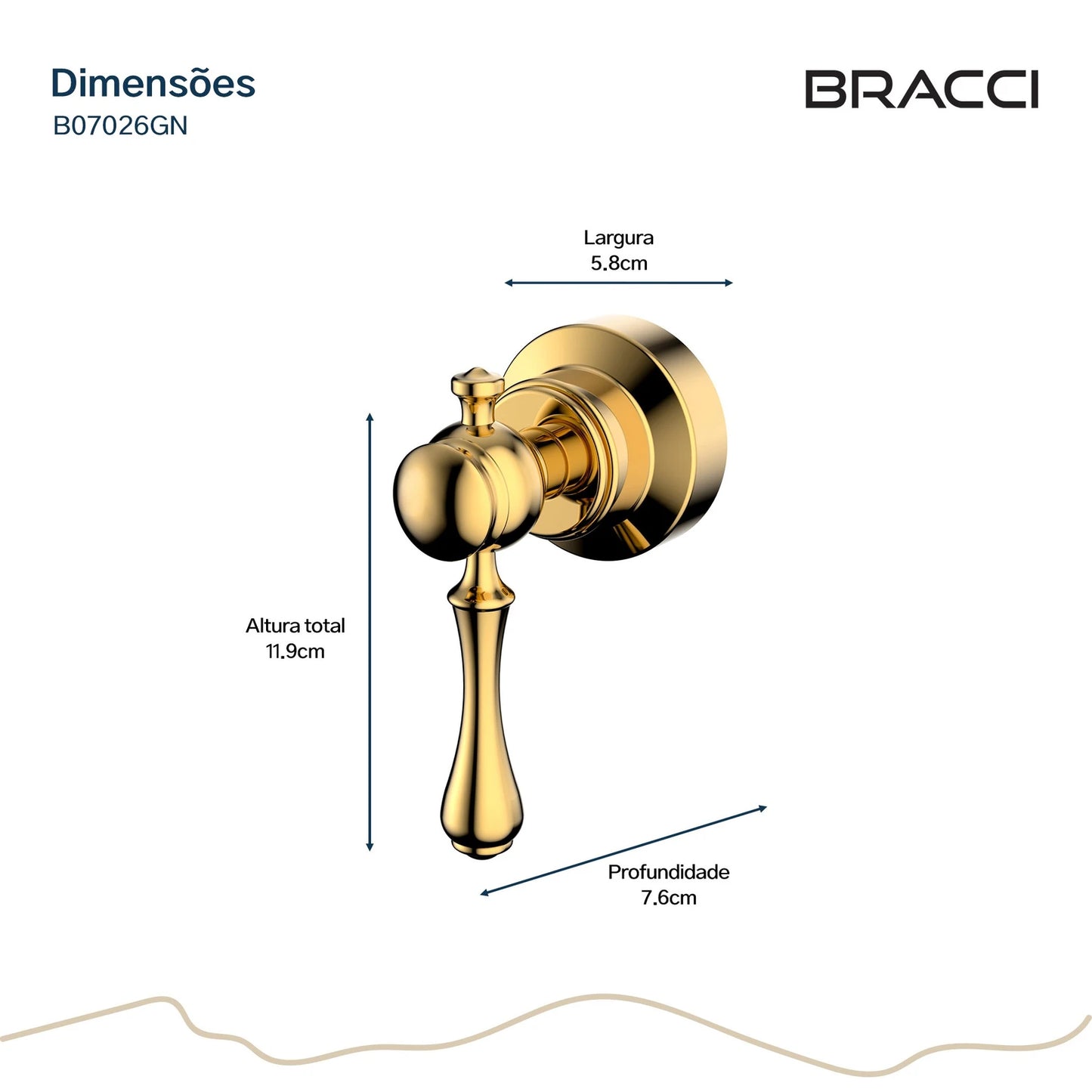 ACABAMENTO DE REGISTRO ST CLAIRE DOURADO