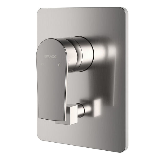 ACABAMENTO MONOCOMANDO CHUVEIRO COM DESVIADOR ACO ESCOVADO