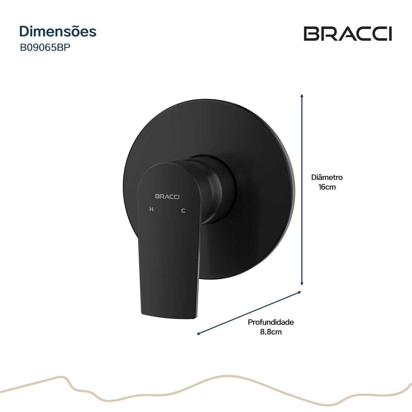 ACABAMENTO MONOC CHUVEIRO DOCOL 3/4 PRETO PVD