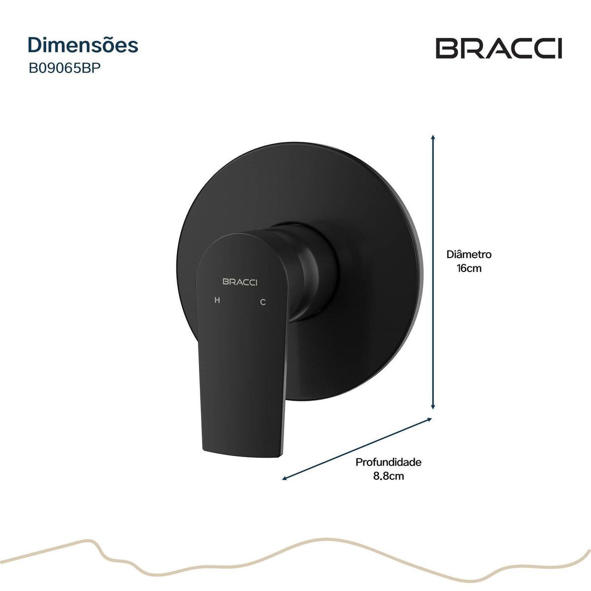 ACABAMENTO MONOC CHUVEIRO DOCOL 3/4 PRETO PVD