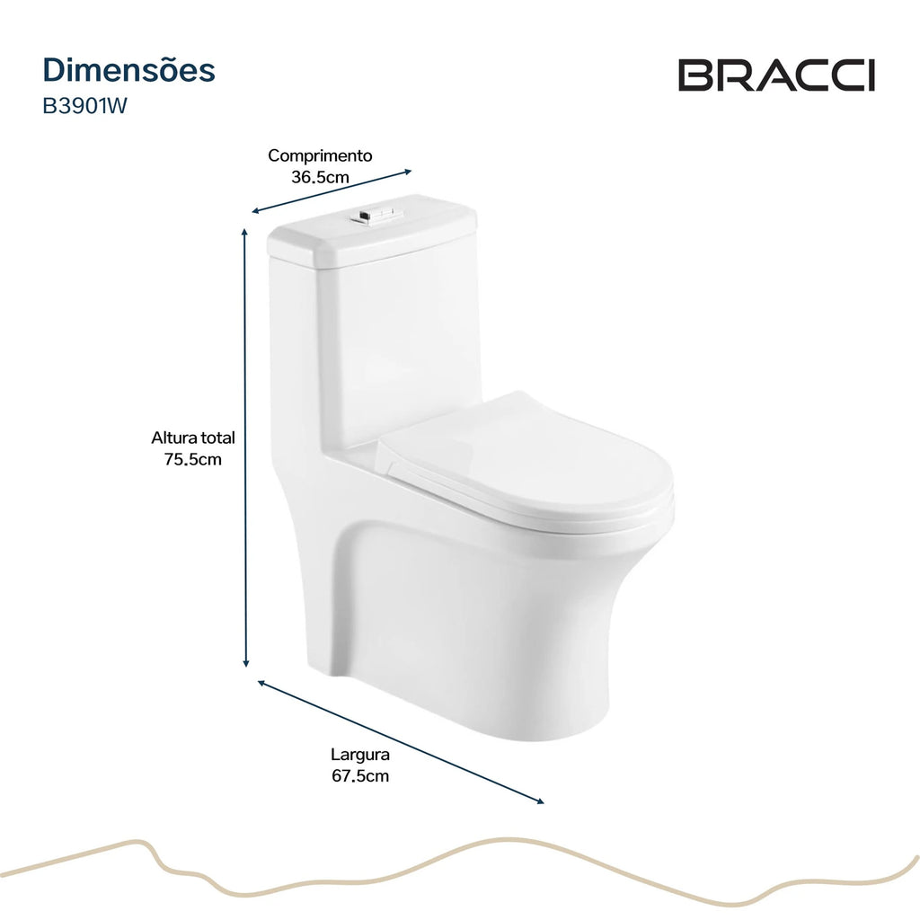 BACIA SANITÁRIA MONOBLOCO ALLEGRA BRANCA
