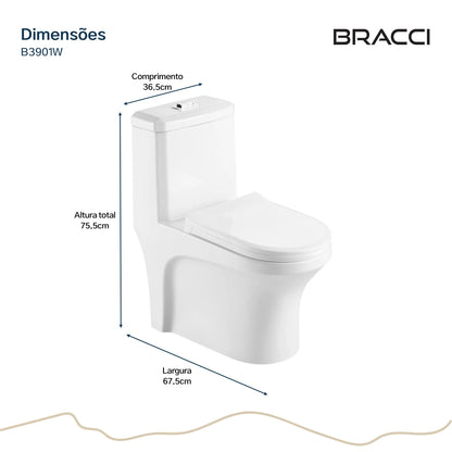 BACIA SANITÁRIA MONOBLOCO ALLEGRA BRANCA