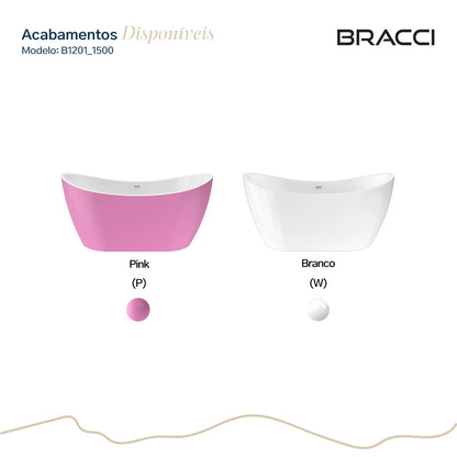 BANHEIRA DE IMERSÃO LAUREN 1.50M ROSA