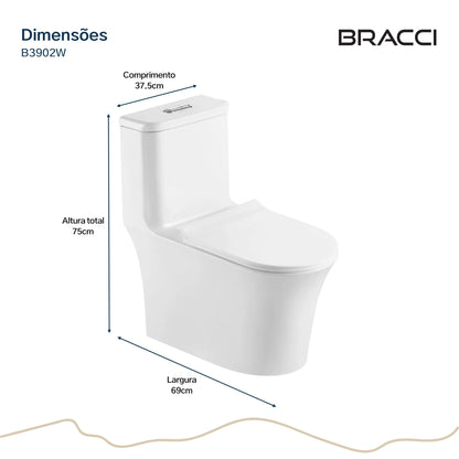 BACIA SANITÁRIA MONOBLOCO FIORA BRANCA
