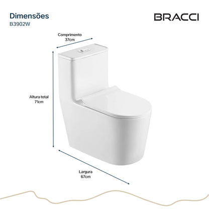 BACIA SANITÁRIA MONOBLOCO RIVA BRANCA
