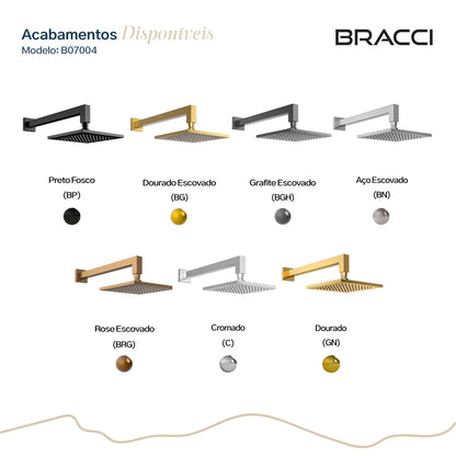 CHUVEIRO DE PAREDE DOURADO