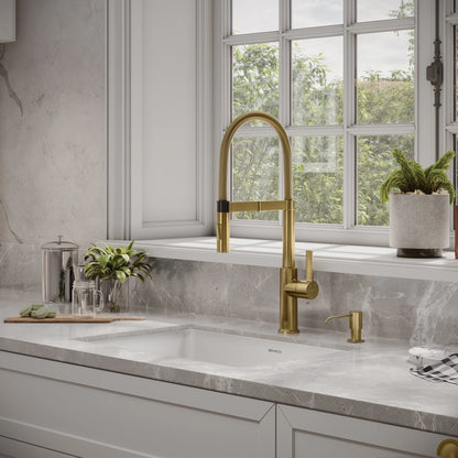 TORNEIRA MONOCOMANDO Q/F LA BELLE SPRING DOURADO ESCOVADO