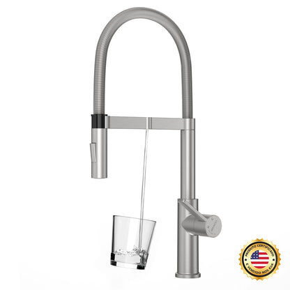 TORNEIRA MONOCOMANDO Q/F LA BELLE SPRING AÇO ESCOVADO