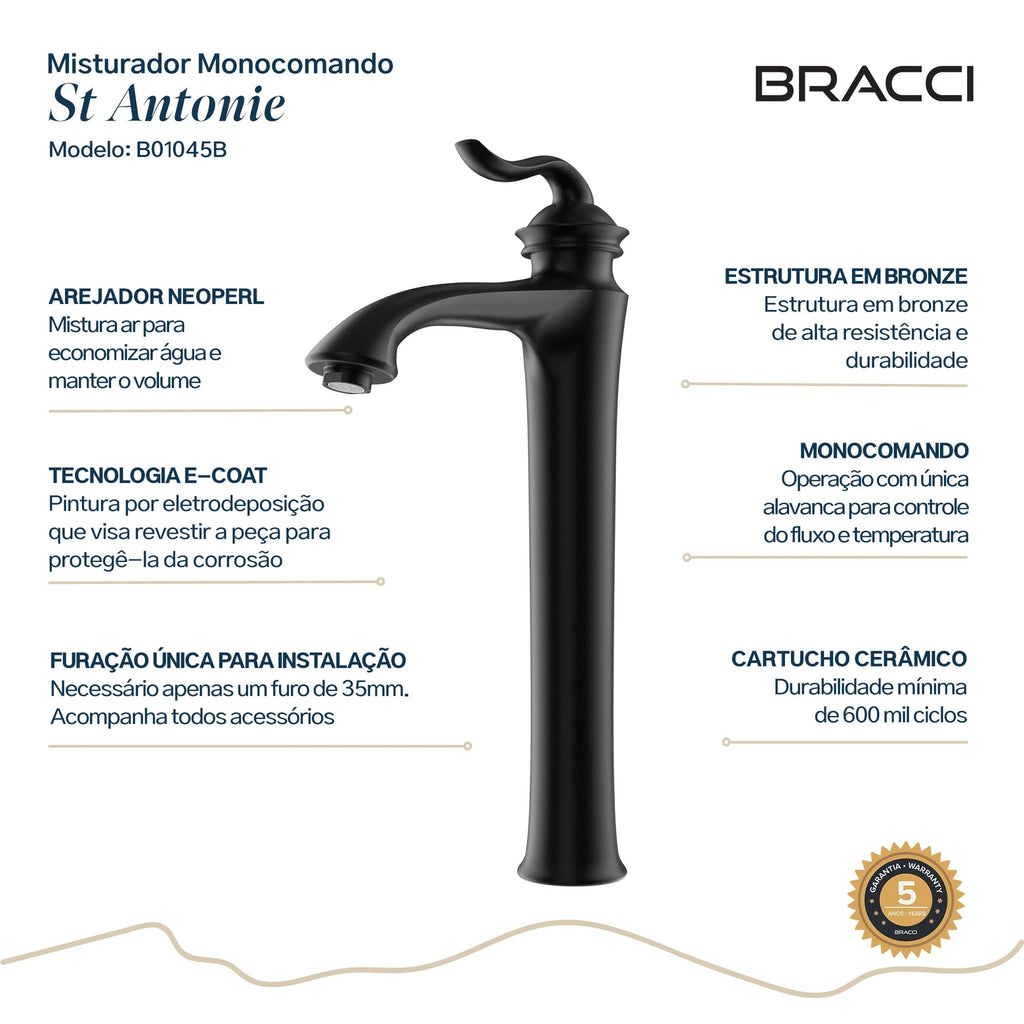 TORNEIRA MONOCOMANDO Q/F ST ANTONIE PRETO