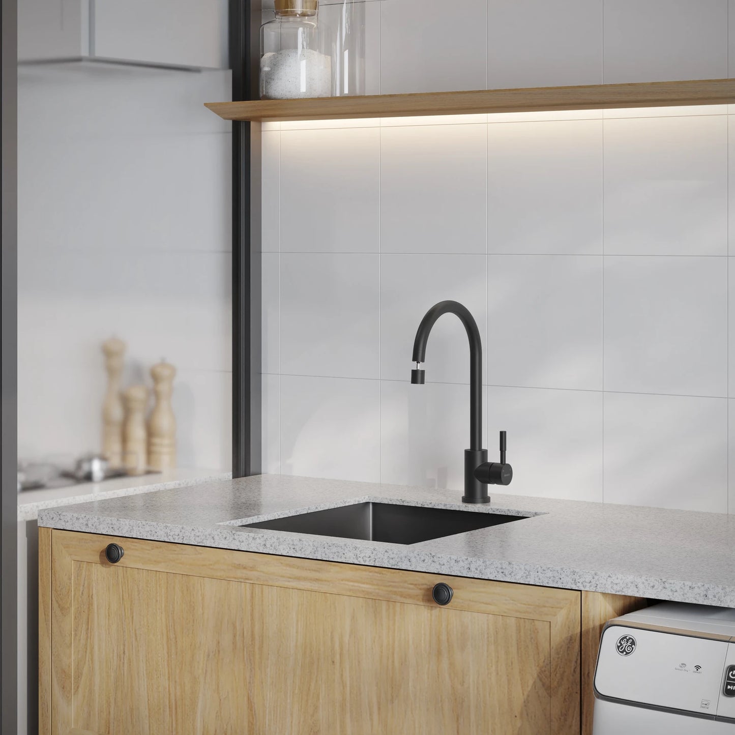 TORNEIRA MONOCOMANDO Q/F ST LOUISE BASIC PRETO