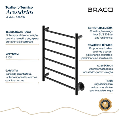 TOALHEIRO TÉRMICO PRETO