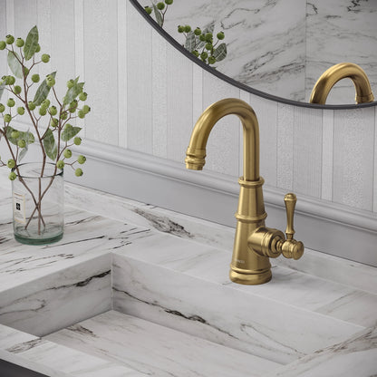 TORNEIRA MONOCOMANDO Q/F ST CLAIRE DOURADO ESCOVADO