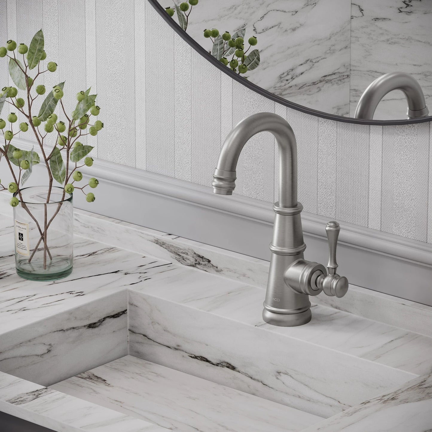 TORNEIRA MONOCOMANDO Q/F ST CLAIRE AÇO ESCOVADO