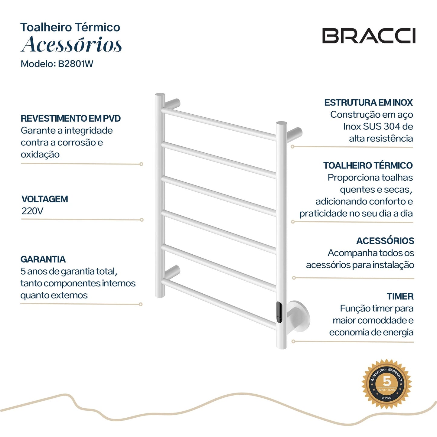 TOALHEIRO TÉRMICO BRANCO