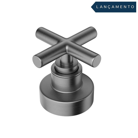 ACABAMENTO DE REGISTRO GRAFITE ESCOVADO