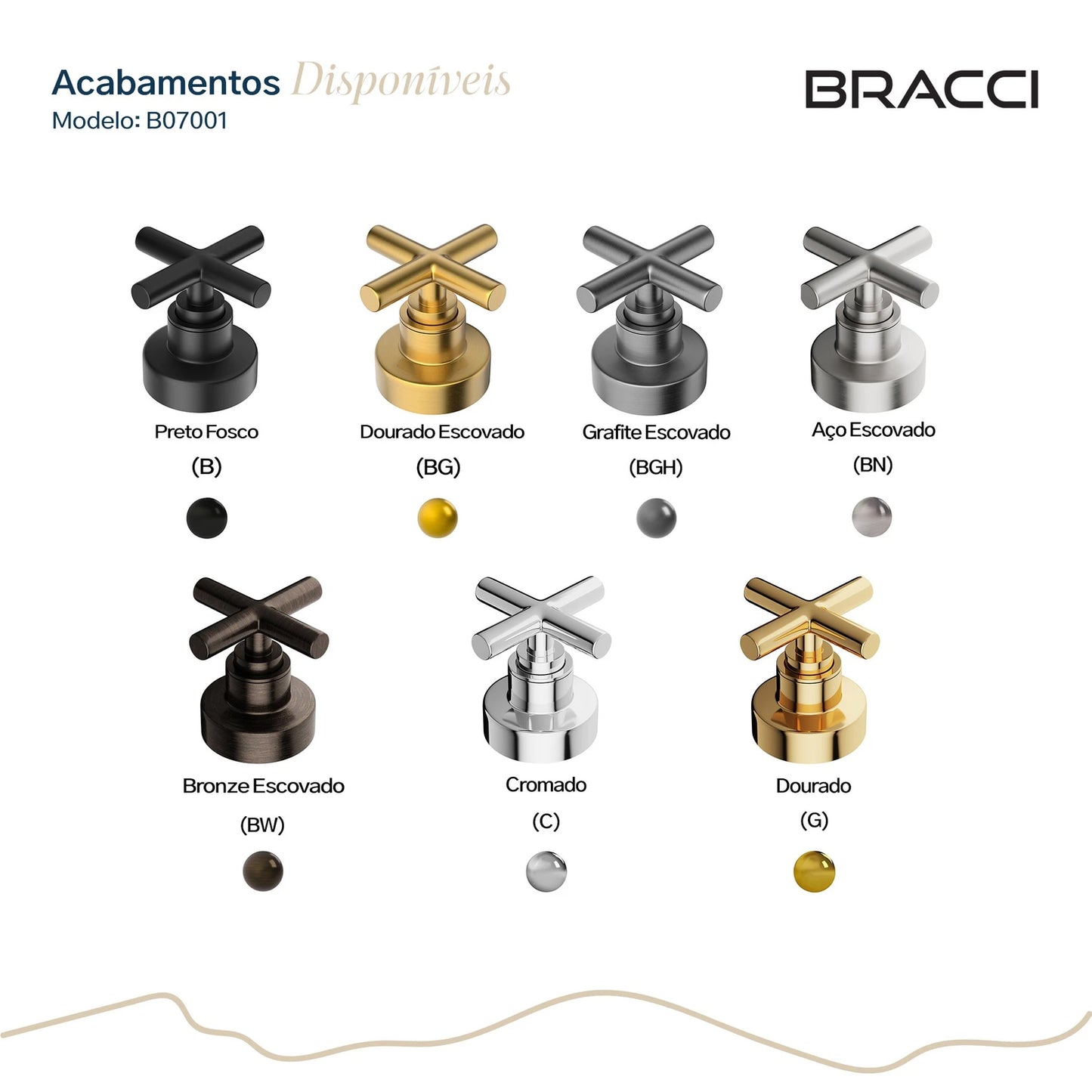 ACABAMENTO DE REGISTRO DOURADO ESCOVADO