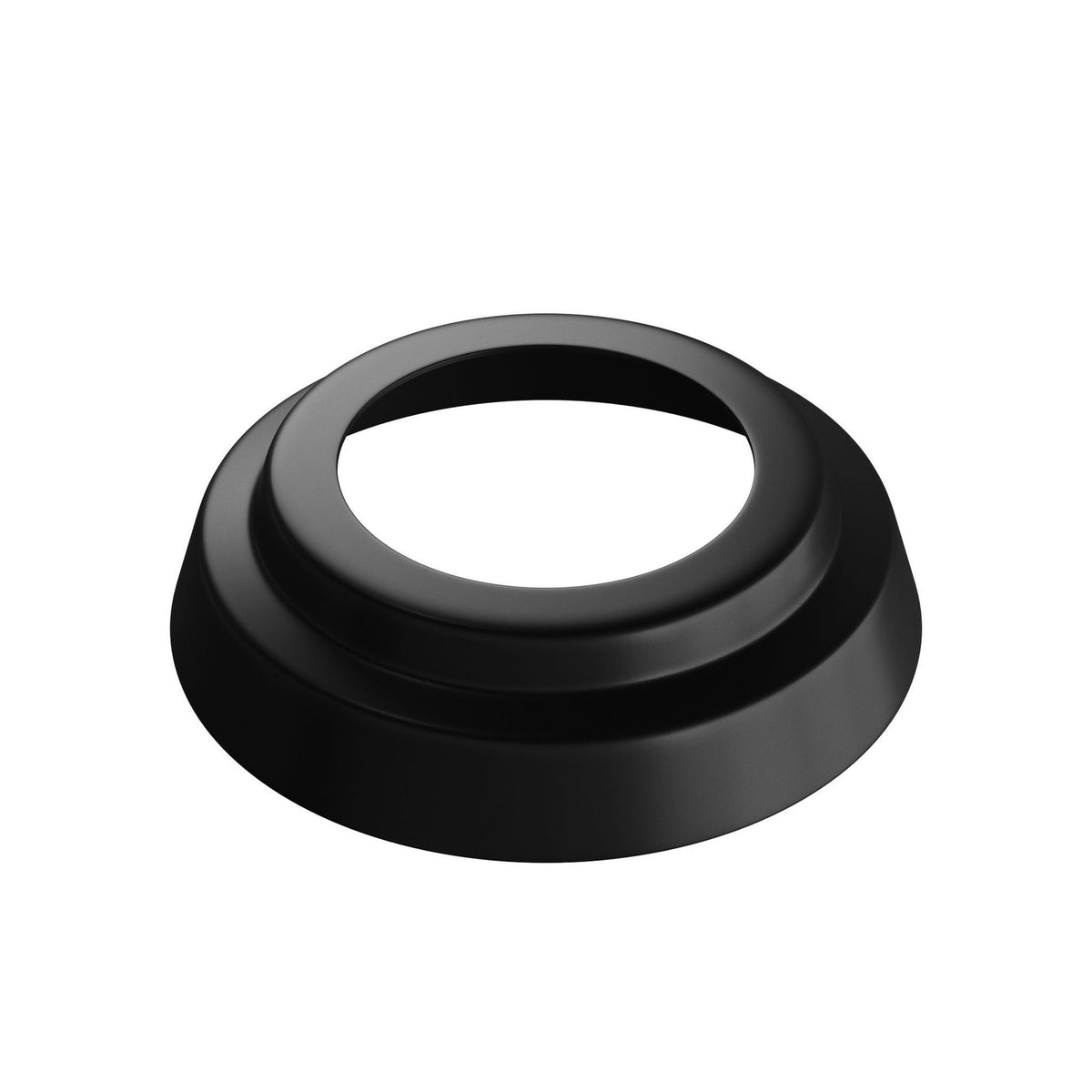 CANOPLA REDONDA ACABAMENTO DE REGISTRO PRETO FOSCO 10MM