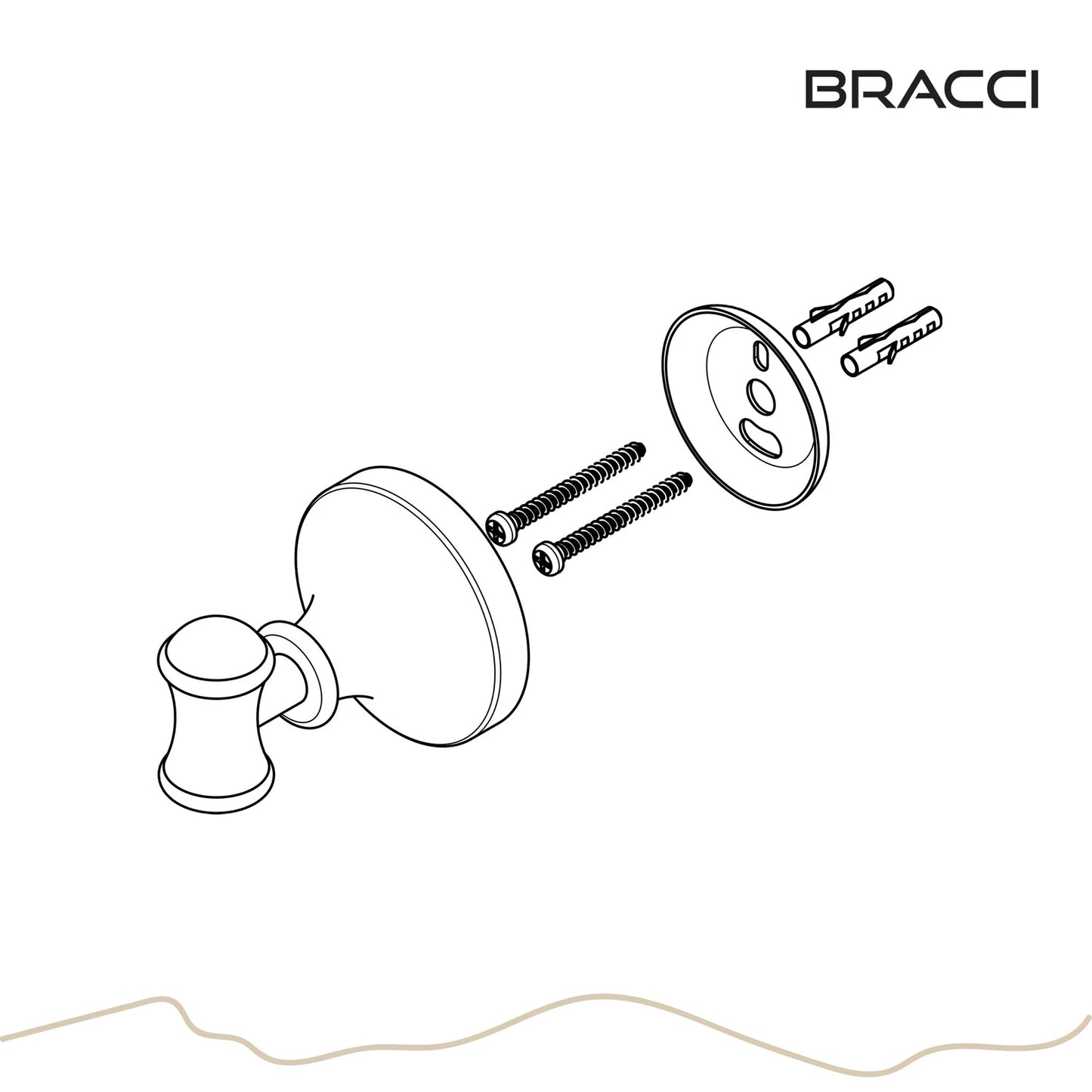 GANCHO SIMPLES ST CLAIRE DOURADO ESCOVADO