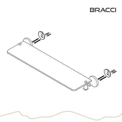 PRATELEIRA VIDRO DOURADO ESCOVADO