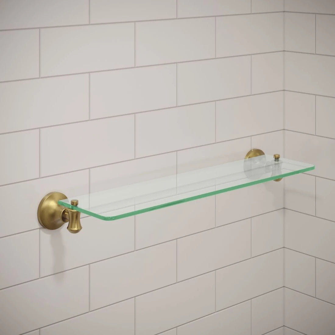 PRATELEIRA VIDRO DOURADO ESCOVADO