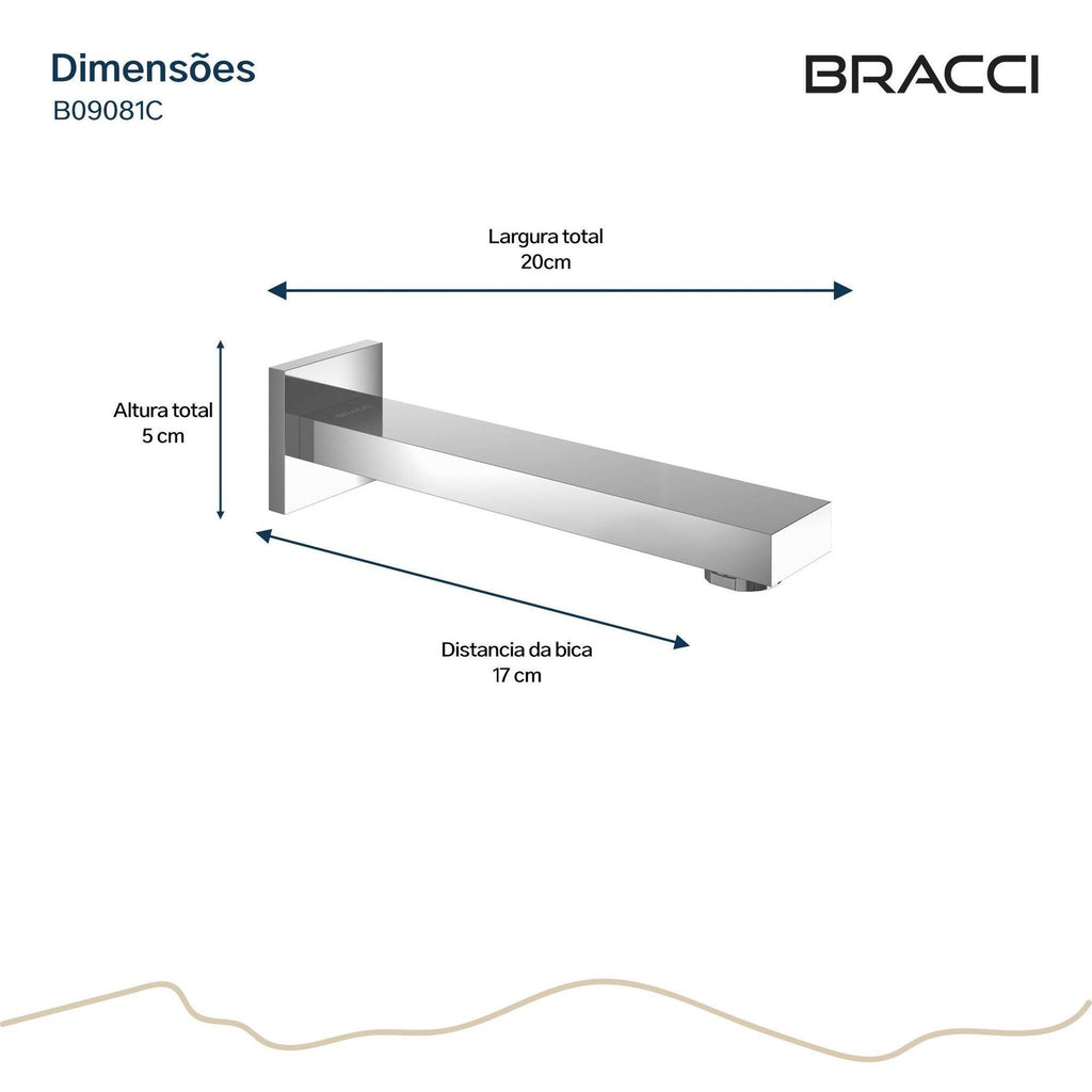 BICA PARA BANHEIRA VENZA CROMADO