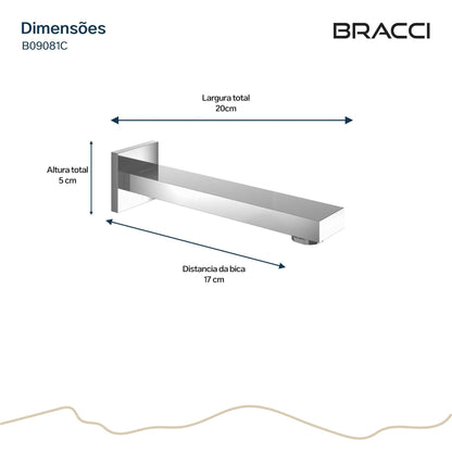 BICA PARA BANHEIRA VERCCI CROMADO